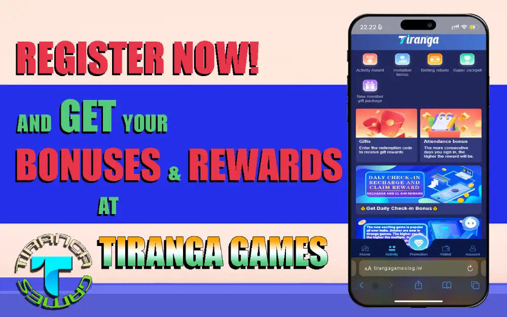 Tiranga Games Register Bonus