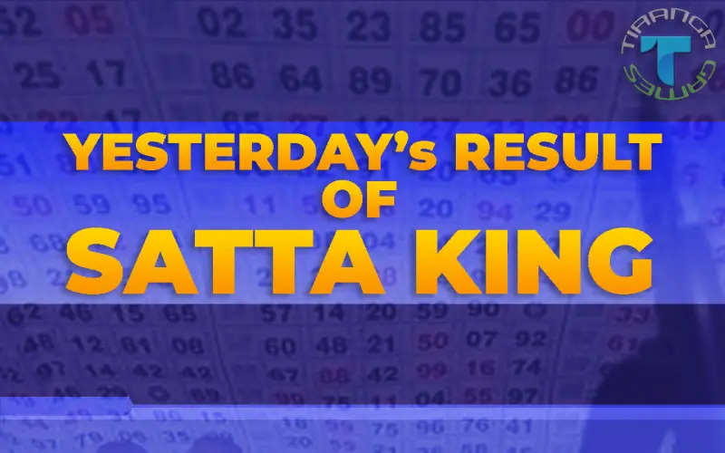 Yesterday's Satta King result showing exciting Gali result numbers with a background of lottery digits.