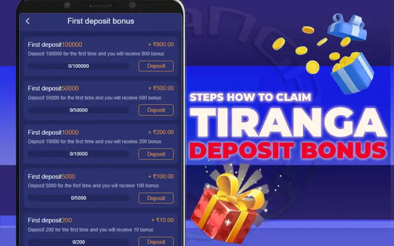 tiranga deposit bonus