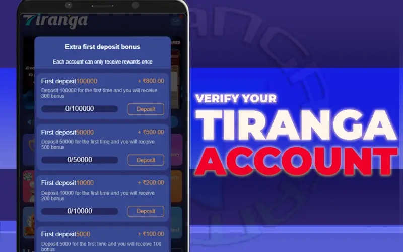 tiranga deposit bonus